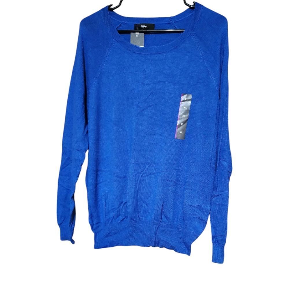 Blue Lightweight Crewneck Sweater - Classic Women's Top